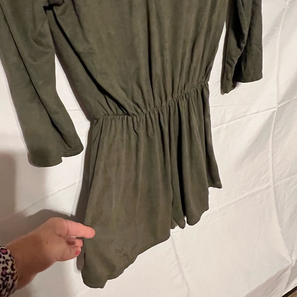 Sz  M PPLA  Peoples Project L.A cute Moss Green Romper - Picture 8 of 10